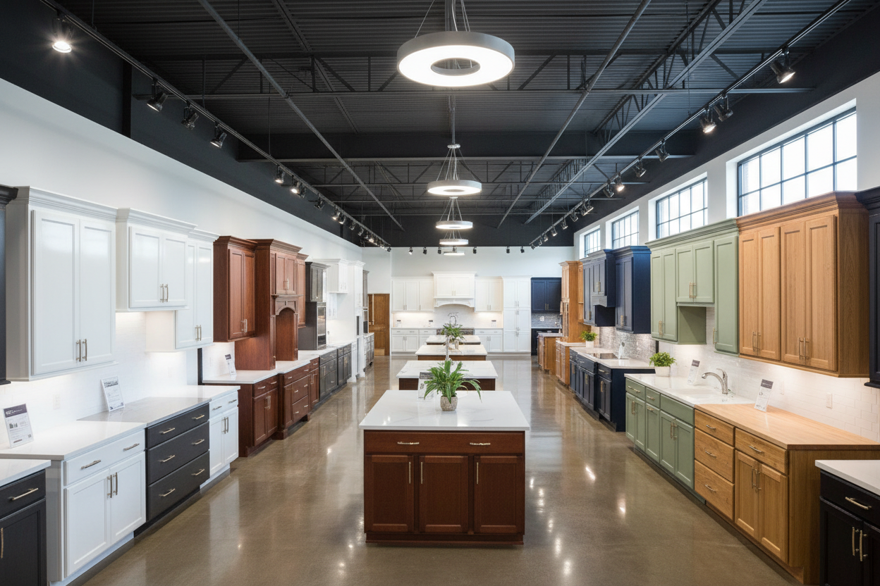 Browse hundreds of cabinet styles, colors, and finishes from 11 trusted manufacturers in our 5,000 sq ft showroom.